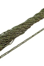 4 mm Kına Yeşili Basık Kristal Cam Boncuk 1 Dizi - (110 Adet)