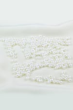 4 mm Kırık Beyaz Plastik İnci Boncuk Aksesuar Takı Malzemesi (25 Gr)