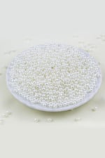 4 mm Kırık Beyaz Plastik İnci Boncuk Aksesuar Takı Malzemesi (25 Gr)