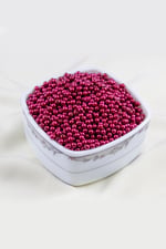 4 mm Koyu Bordo Cam İnci Boncuk Aksesuar Takı Malzemesi (30 Gr 330 Adet)