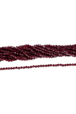 4 mm Koyu Bordo Piramit Kristal Cam Boncuk 1 Dizi - (85 Adet)