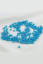 4 mm Koyu Canlı Turkuaz Plastik İnci Boncuk Aksesuar Takı Malzemesi (25 Gr)