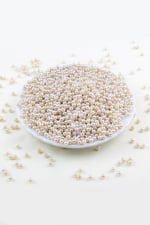 4 mm Koyu Krem1 Plastik İnci Boncuk Aksesuar Takı Malzemesi (25 Gr)