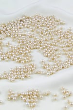 4 mm Koyu Kremsi Tonlar Plastik İnci Boncuk Aksesuar Takı Malzemesi (25 Gr)