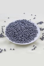 4 mm Koyu Metalik Gri Plastik İnci Boncuk Aksesuar Takı Malzemesi (25 Gr)
