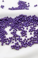 4 mm Koyu Mor Siyah Tonu Plastik İnci Boncuk Aksesuar Takı Malzemesi (25 Gr)