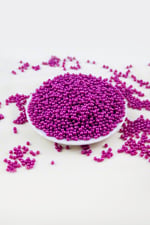 4 mm Koyu Pembe Plastik İnci Boncuk Aksesuar Takı Malzemesi (25 Gr)