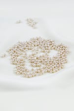 4 mm Krem Cam İnci Boncuk Aksesuar Takı Malzemesi (30 Gr 330 Adet)