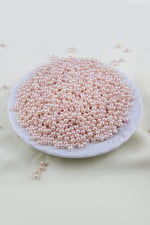 4 mm Krem Pembemsi Plastik İnci Boncuk Aksesuar Takı Malzemesi (25 Gr)