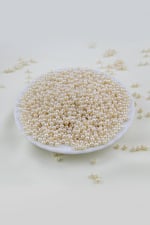 4 mm Krem Tonu Plastik İnci Boncuk Aksesuar Takı Malzemesi (25 Gr)