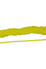 4 mm Limon Basık Kristal Cam Boncuk 1 Dizi - (110 Adet)