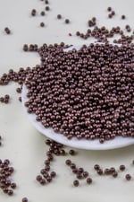 4 mm Mat Kahve Tonu Plastik İnci Boncuk Aksesuar Takı Malzemesi (25 Gr)