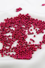 4 mm Metalik Pembe Plastik İnci Boncuk Aksesuar Takı Malzemesi (25 Gr)