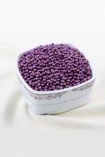 4 mm Mor 2 Renk Cam İnci Boncuk Aksesuar Takı Malzemesi (30 Gr 330 Adet)