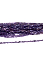 4 mm Mor Janjan Piramit Kristal Cam Boncuk 1 Dizi - (85 Adet)
