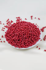 4 mm Orta Kırmızı Plastik İnci Boncuk Aksesuar Takı Malzemesi (25 Gr)