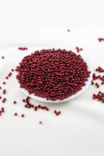 4 mm Orta Renk Bordo Plastik İnci Boncuk Aksesuar Takı Malzemesi (25 Gr)