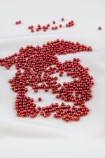 4 mm Parlak Bordo Plastik İnci Boncuk Aksesuar Takı Malzemesi (25 Gr)