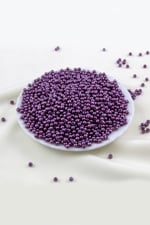 4 mm Patlıcan Moru Plastik İnci Boncuk Aksesuar Takı Malzemesi (25 Gr)