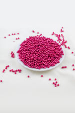 4 mm Pembe Fuşya Cam İnci Boncuk Aksesuar Takı Malzemesi (30 Gr 330 Adet)