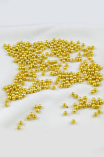 4 mm Şeker Sarı Plastik İnci Boncuk Aksesuar Takı Malzemesi (25 Gr)