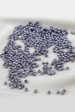 4 mm Siyah Benekli Gri Plastik İnci Boncuk Aksesuar Takı Malzemesi (25 Gr)
