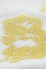 4 mm Soluk Sarı Plastik İnci Boncuk Aksesuar Takı Malzemesi (25 Gr)