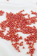 4 mm Turuncu Plastik İnci Boncuk Aksesuar Takı Malzemesi (25 Gr)