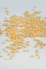 4 mm Turuncumsu Bej Plastik İnci Boncuk Aksesuar Takı Malzemesi (25 Gr)