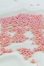 4 mm Uçuk Pembemsi Ton Plastik İnci Boncuk Aksesuar Takı Malzemesi (25 Gr)