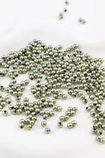 4 mm Üstü Siyahlı Metalik Yeşil Plastik İnci Boncuk Aksesuar Takı Malzemesi (25 Gr)