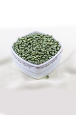 5 mm Fıstık Yeşil Cam İnci Boncuk Aksesuar Takı Malzemesi (30 Gr 160 Adet)