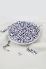 5 mm Gümüş Tonu Plastik İnci Boncuk Aksesuar Malzemesi (25 Gr)