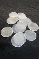 50 mm Yandan Çift Delikli Doğaltaş Çanta Pulu (5 Adet)