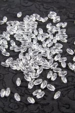 5x10 mm Şeffaf Arpa Akrilik Boncuk Aksesuar (25 Gram)