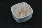 6 mm Açık Krem Tonu İnci Boncuk 30 Gr (Kolye, Bileklik, Küpe ve Takı Yapımı)