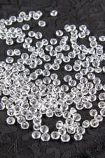 6 mm Basık Şeffaf Akrilik Boncuk Aksesuar (25 Gram)