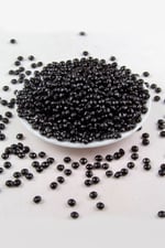 6 mm Basık Siyah Akrilik Boncuk Aksesuar (25 Gram)