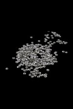 6 mm Bombeli Gümüş Çift Delikli Pirinç Pul Payet (30 Gr 260 Adet)