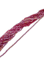 6 mm Bordo Kristal Cam Boncuk 1 Dizi - (80-85 Adet)