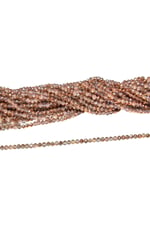 6 mm Çift Bakır Kristal Cam Boncuk 1 Dizi - (80-85 Adet)