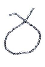 6 mm Çift Duman Kristal Cam Boncuk 1 Dizi - (80-85 Adet)
