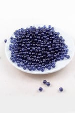 6 mm Dünya Piramit Lacivert Akrilik Boncuk Aksesuar Takı Malzemesi (25 Gram)