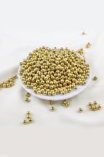 6 mm Gold Ton Kaplama CCB Plastik İnci Boncuk Aksesuar Malzemesi (25 Gr)