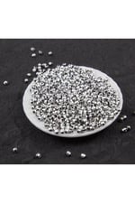 6 mm Gümüş Plastik Boncuk Aksesuar Takı Malzemesi (25 Gram)