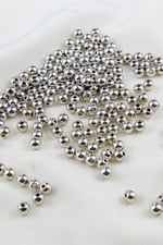 6 mm Gümüş1 Kaplama CCB Plastik İnci Boncuk Aksesuar Malzemesi (25 Gr)