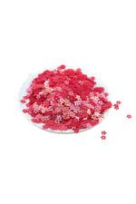 6 mm Güzel Kırmızı Ortadan Delikli Papatya Pul (25 Gr)