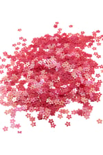 6 mm Güzel Kırmızı Ortadan Delikli Papatya Pul (25 Gr)