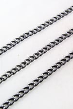 6 mm Güzel Siyah Zincir Aksesuar Takı Malzemesi 2 Metre