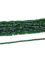 6 mm Haki Yeşil Kristal Cam Boncuk 1 Dizi - (80-85 Adet)
